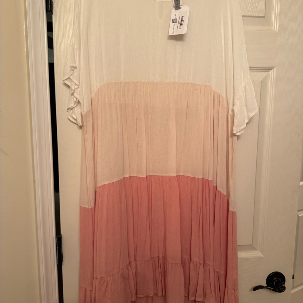 Honeyme Cream Textured Dress